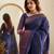traditional jacquard navy blue resham thread pure art silk gift saree with unstitched blouse