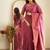 celebrity inspired dark hot pink banarasi art silk jacquard saree with unstitched blouse