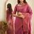 celebrity inspired dark hot pink banarasi art silk jacquard saree with unstitched blouse