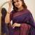 bollywood purple  self design cotton silk kerala saree with unstitched blouse