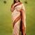 light weight cream resham thread silk cotton bollywood saree with unstitched blouse