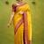 fashionable gold banarasi south silk fancy saree with unstitched blouse