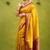 fashionable gold banarasi south silk fancy saree with unstitched blouse