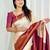 soft white woven cotton silk kerala saree with unstitched blouse