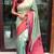 pure sea green jacquard art silk all seasons saree with unstitched blouse