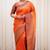 latest orange jacquard art silk blend light weight saree with unstitched blouse