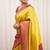 ethnic light yellow self design south silk fancy saree with unstitched blouse