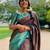 trendy aqua blue woven pure art silk gift saree with unstitched blouse