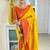 indian yellow resham thread cotton silk kerala saree with unstitched blouse