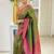 new collection mehendi  self design pure art silk blend multicolor saree with unstitched blouse