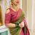 new collection mehendi  self design pure art silk blend multicolor saree with unstitched blouse