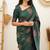 traditional jacquard dark green self design art silk all seasons saree with unstitched blouse