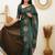 traditional jacquard dark green self design art silk all seasons saree with unstitched blouse
