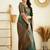 fashionable green woven pure art silk blend multicolor saree with unstitched blouse