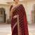 Maroon Color Sequence Embroidery Work With Cut Work Border Silk Saree