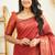 soft red banarasi south silk fancy saree with unstitched blouse