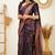 trendy purple banarasi art silk all seasons saree with unstitched blouse