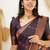 trendy purple banarasi art silk all seasons saree with unstitched blouse