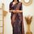 trendy purple banarasi art silk all seasons saree with unstitched blouse