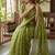Olive Color Sequence Embroidery Work With Cut Work Border Silk Saree