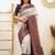 jacquard grey  self design cotton silk kerala saree with unstitched blouse