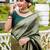 latest green self design art silk blend light weight saree with unstitched blouse