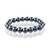 Gun metal round bead bracelet