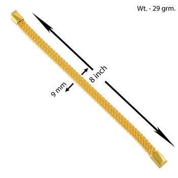 Brass micron gold thick heavy bracelet for men 2