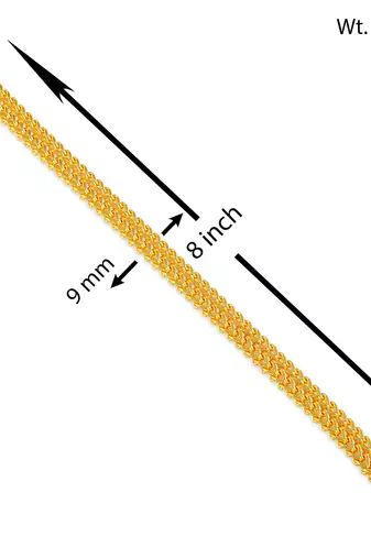 Brass micron gold thick heavy bracelet for men