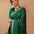 latest green jacquard art silk all seasons saree with unstitched blouse