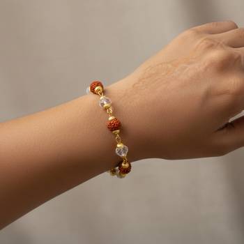 Rudraksh crystal bracelet for men women 3