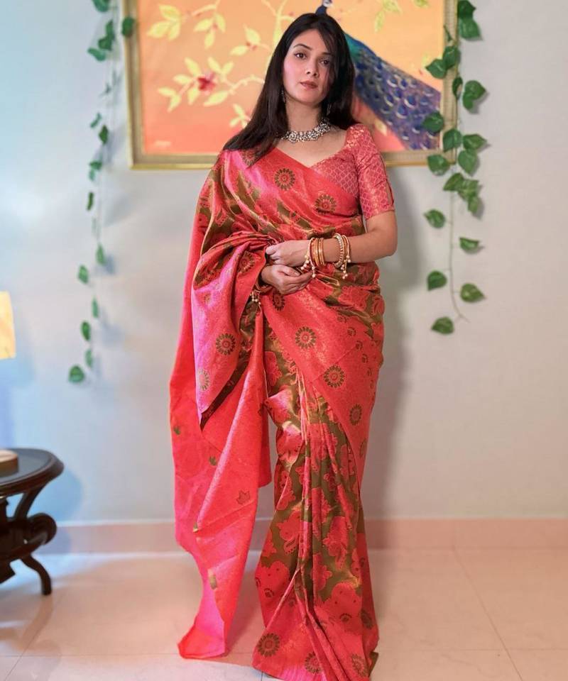 kanjivaram mehendi resham thread cotton silk kerala saree with unstitched blouse