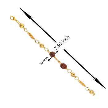 Rudraksh with brass gold bead bracelet 2