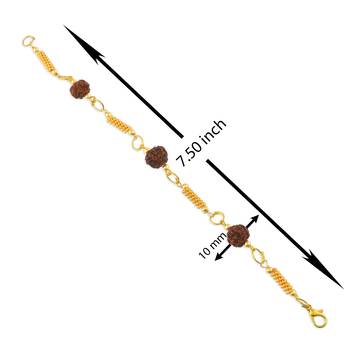 Gold plated rudraksh hindu spiritual bracelet 2