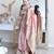 elegance pink woven cotton silk kerala saree with unstitched blouse