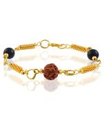 Rudraksh black bead bracelet for good luck and evil protection