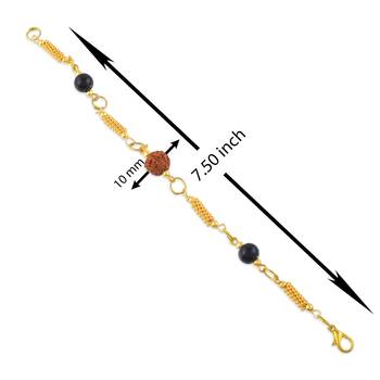 Rudraksh black bead bracelet for good luck and evil protection 2