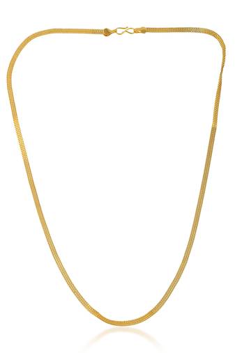 Brass goldplated long chain necklace men women
