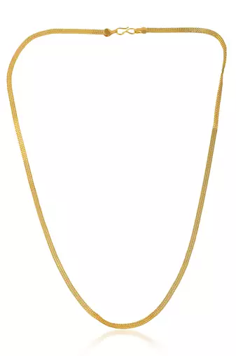 Brass goldplated long chain necklace men women