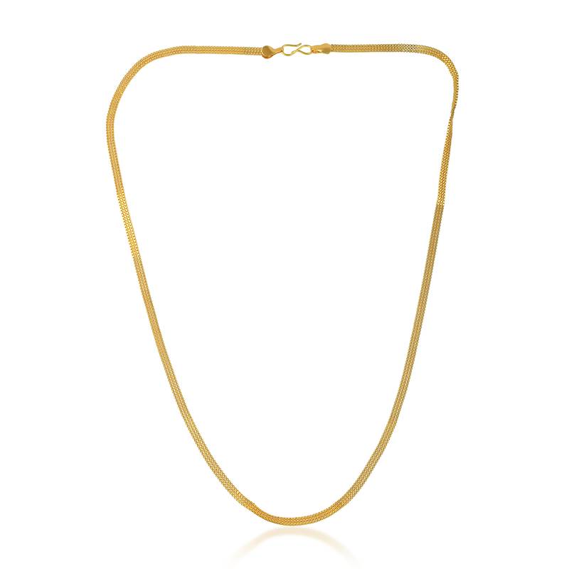 Brass goldplated long chain necklace men women