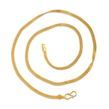 Brass goldplated long chain necklace men women 2