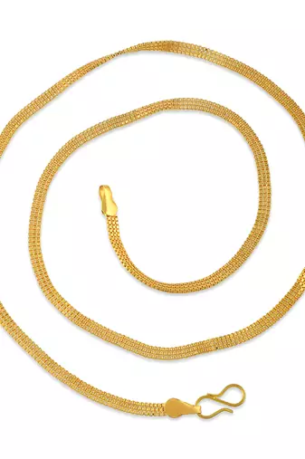 Brass goldplated long chain necklace men women