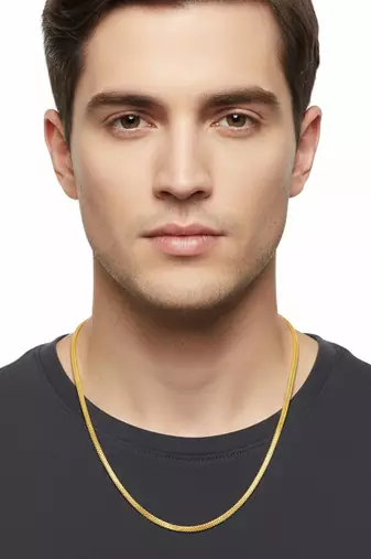 Brass goldplated long chain necklace men women