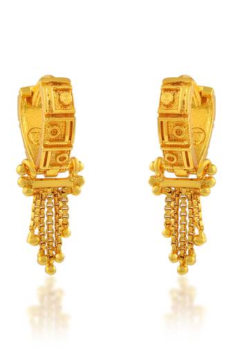 Pure brass micron gold plated women earrings