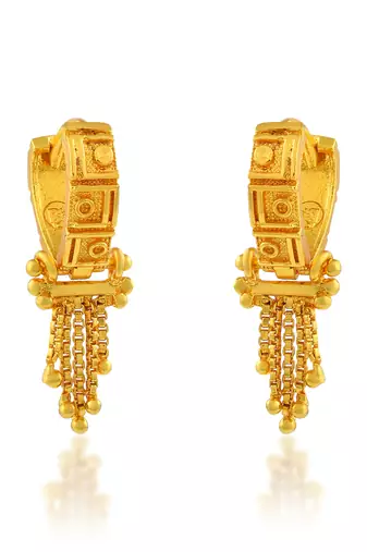 Pure brass micron gold plated women earrings