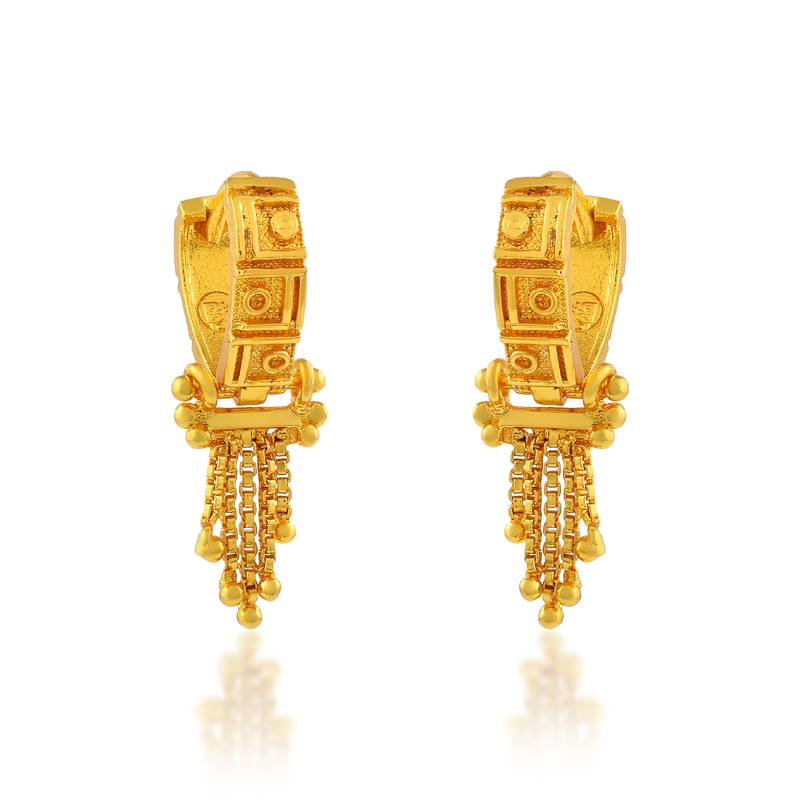 Pure brass micron gold plated women earrings