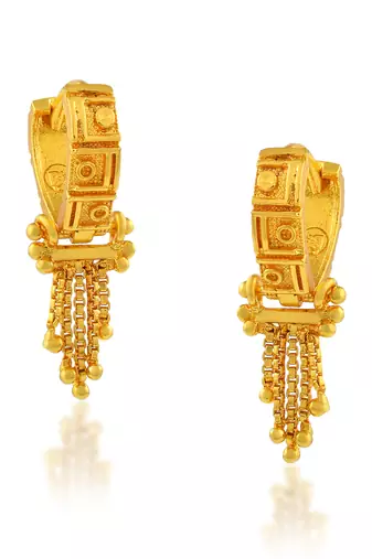 Pure brass micron gold plated women earrings