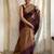 pure wine jacquard art silk fancy saree with unstitched blouse