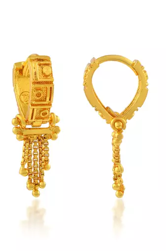 Pure brass micron gold plated women earrings