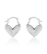 Brass silver plated heart shape earring for women